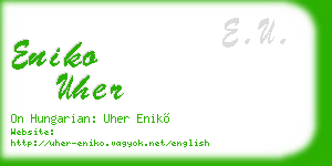 eniko uher business card