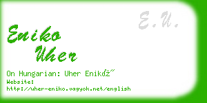 eniko uher business card